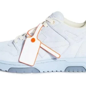 Off-White sneakers celesti in pelle scamosciata