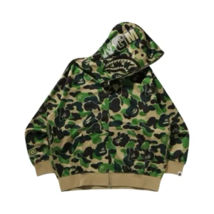 Bape Hoodie Shark Camo Total Green