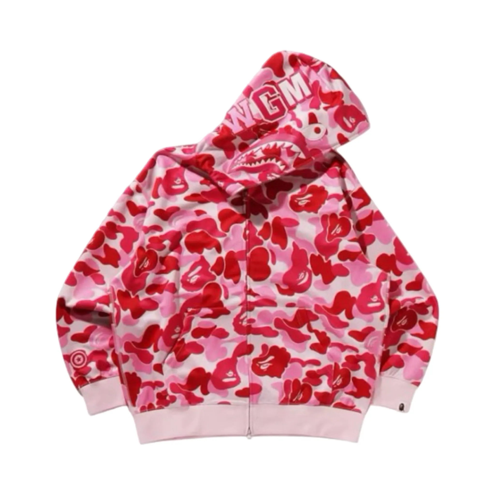 Bape Hoodie Shark Camo Total Pink - immagine 3