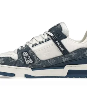 Louis Vuitton Trainer Monogram Denim White Blue