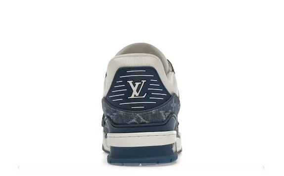 Louis Vuitton Trainer Monogram Denim White Blue - immagine 4