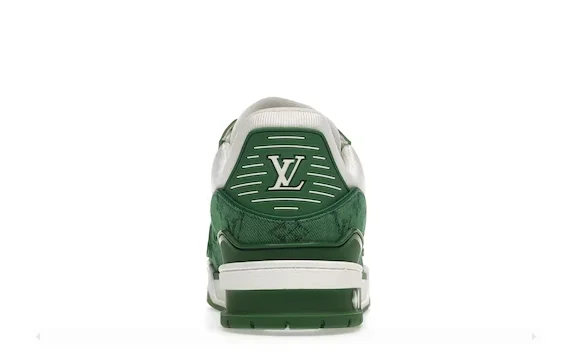 Louis Vuitton Trainer Green Monogram Denim White - immagine 5