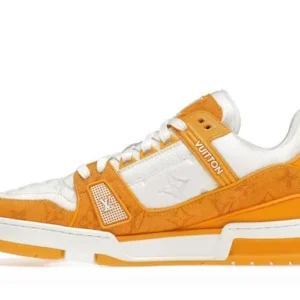 Louis Vuitton Trainer Yellow Monogram Denim White